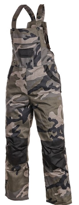 Dětské laclové kalhoty PINOCCHIO Barva: camouflage brown, Velikost: 7-8 let