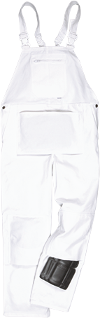 Malířské laclové kalhoty Bolton Barva: bílá, Velikost: M