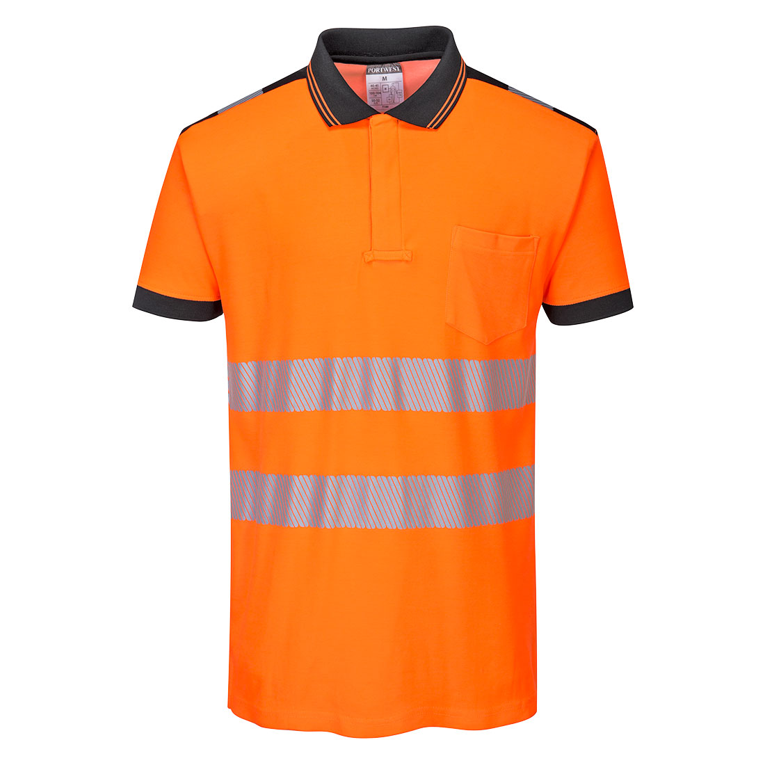 Polokošile HiVis PW3 Barva: oranžová-černá, Velikost: XS