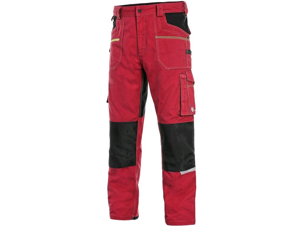 Kalhoty CXS STRETCH Barva: červená-černá, Velikost: 54