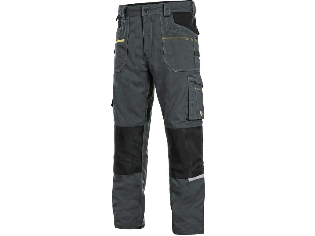Kalhoty CXS STRETCH Barva: tmavě šedá-černá, Velikost: 62