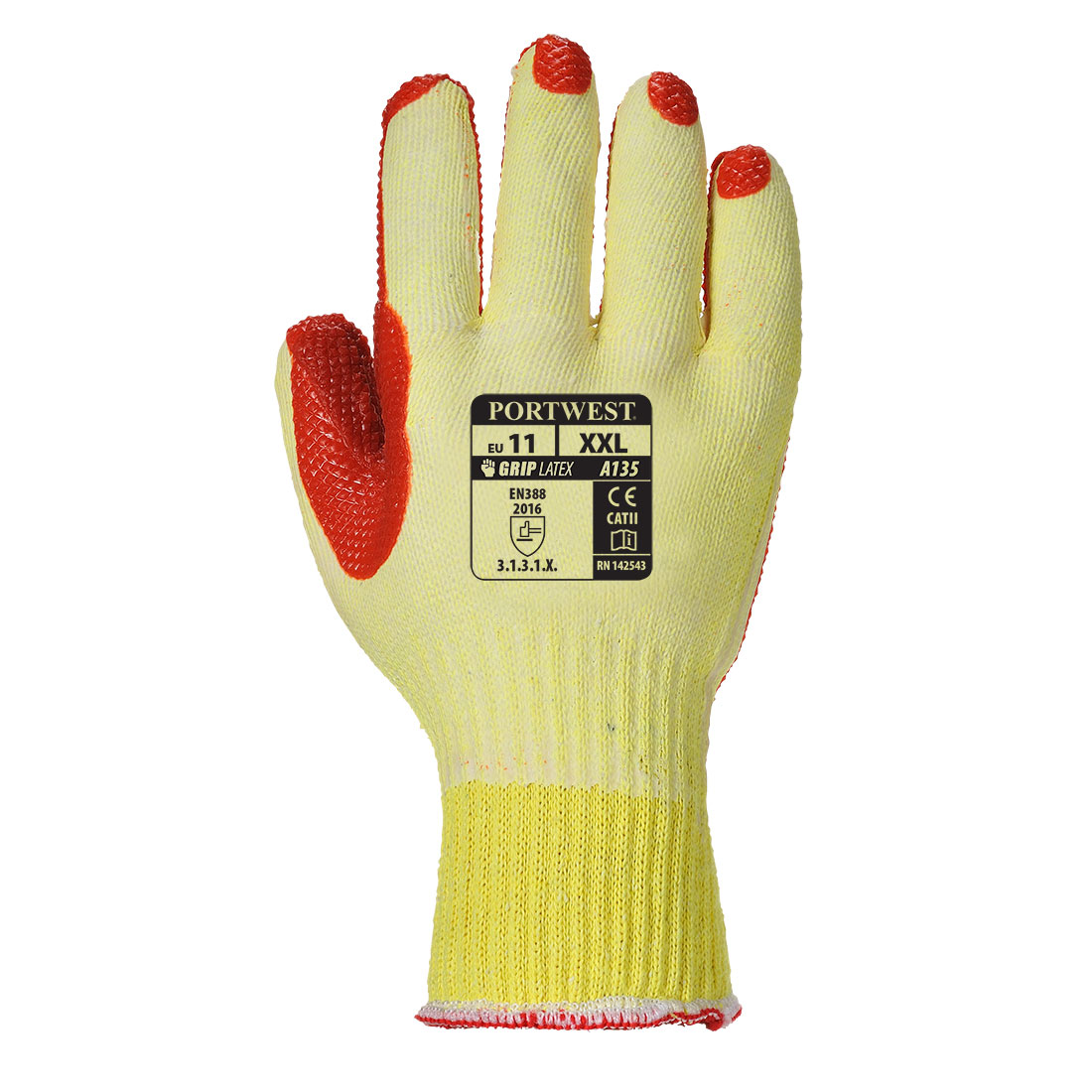 Latexové rukavice Tough Grip Barva: žlutá-oranžová, Velikost: XL