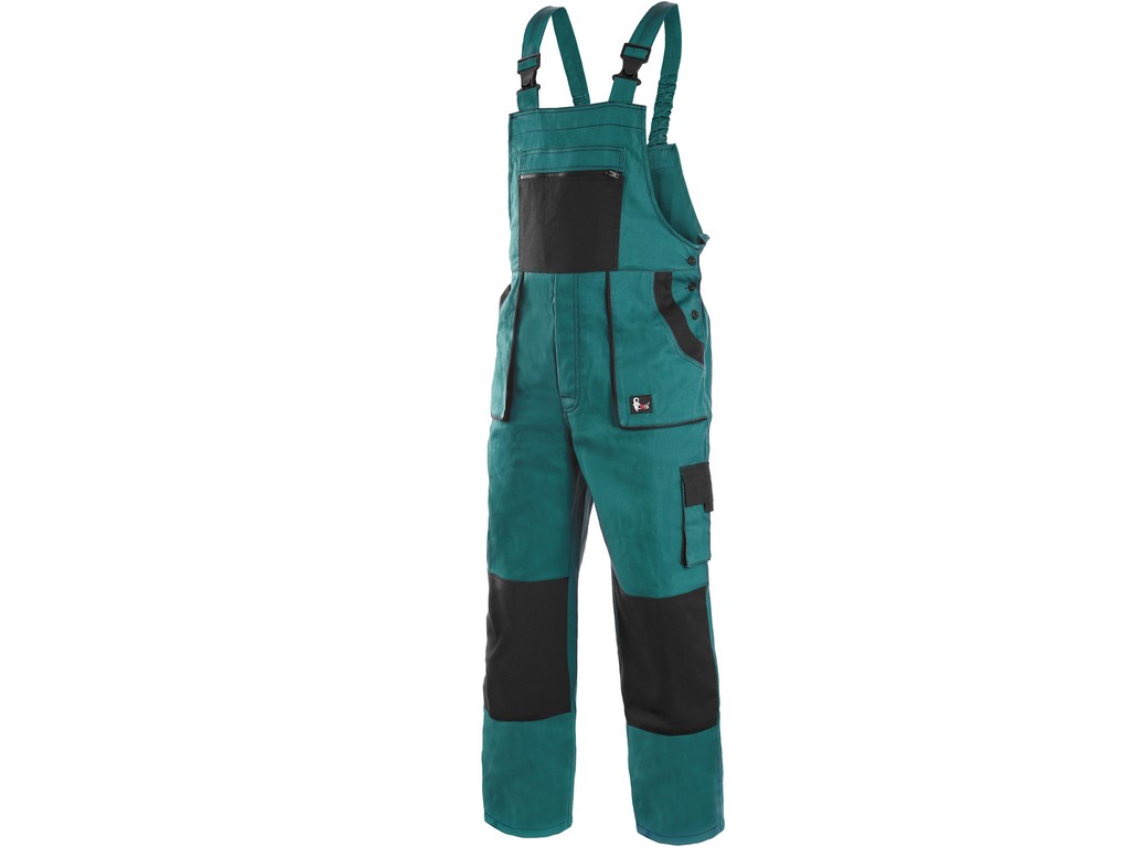 Prodloužené kalhoty s laclem CXS LUXY ROBIN Barva: zelená-černá, Velikost: 58