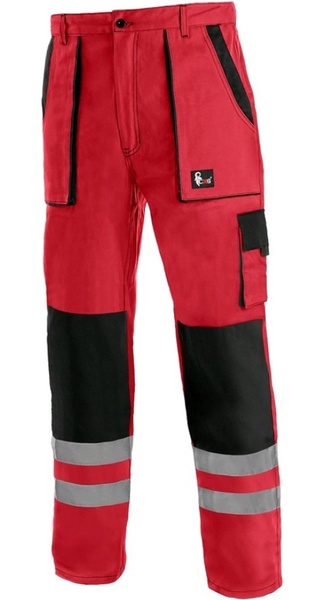 Pánské kalhoty CXS LUXY BRIGHT Barva: červená-černá, Velikost: 54