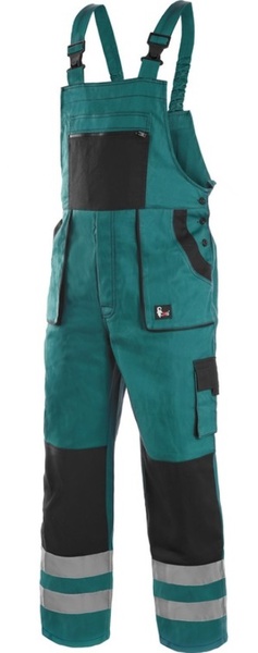 Pánské laclové kalhoty CXS LUXY BRIGHT Barva: zelená-černá, Velikost: 46