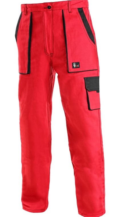 Dámské kalhoty do pasu CXS LUXY ELENA Barva: červená-černá, Velikost: 42