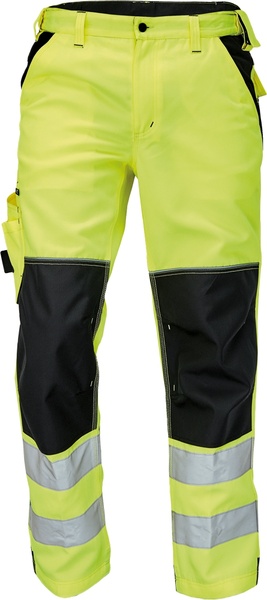 Pracovní reflexní kalhoty KNOXFIELD Barva: žlutá-antracitová, Velikost: 48