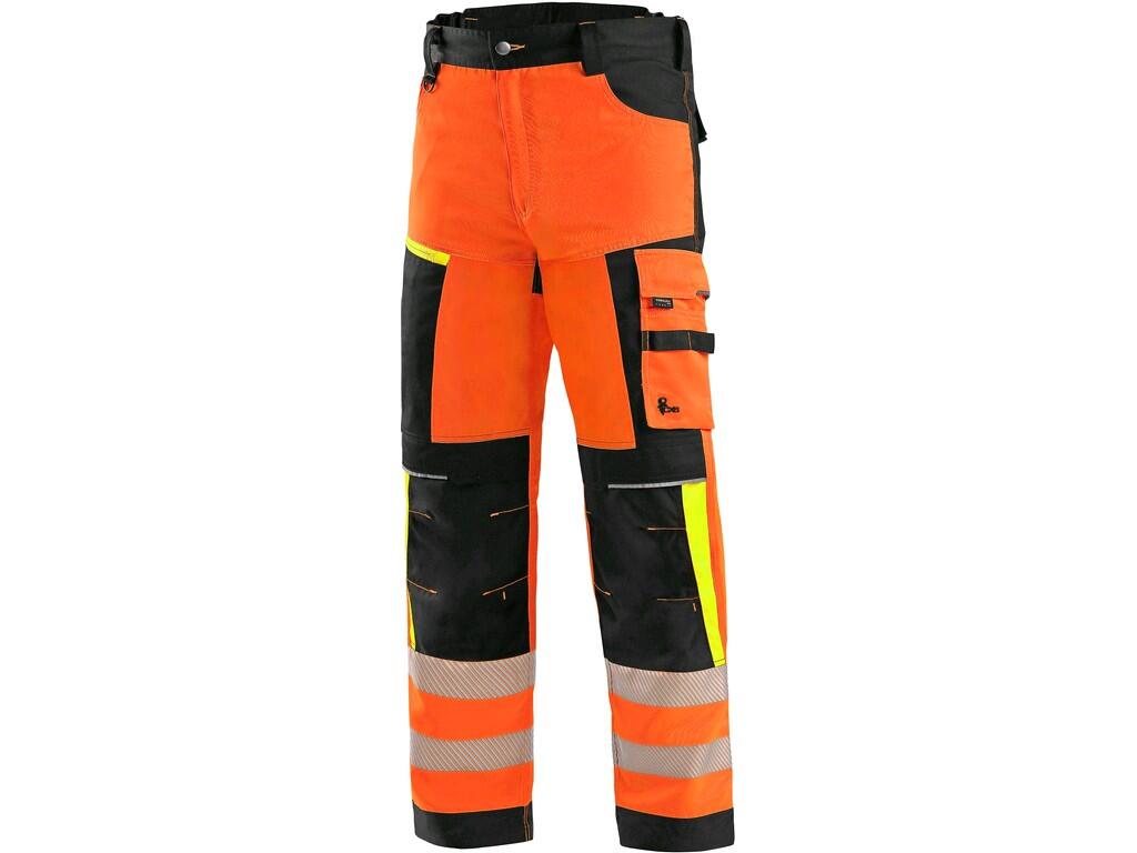 Pánské výstražné kalhoty CXS BENSON Barva: oranžová-černá, Velikost: 48