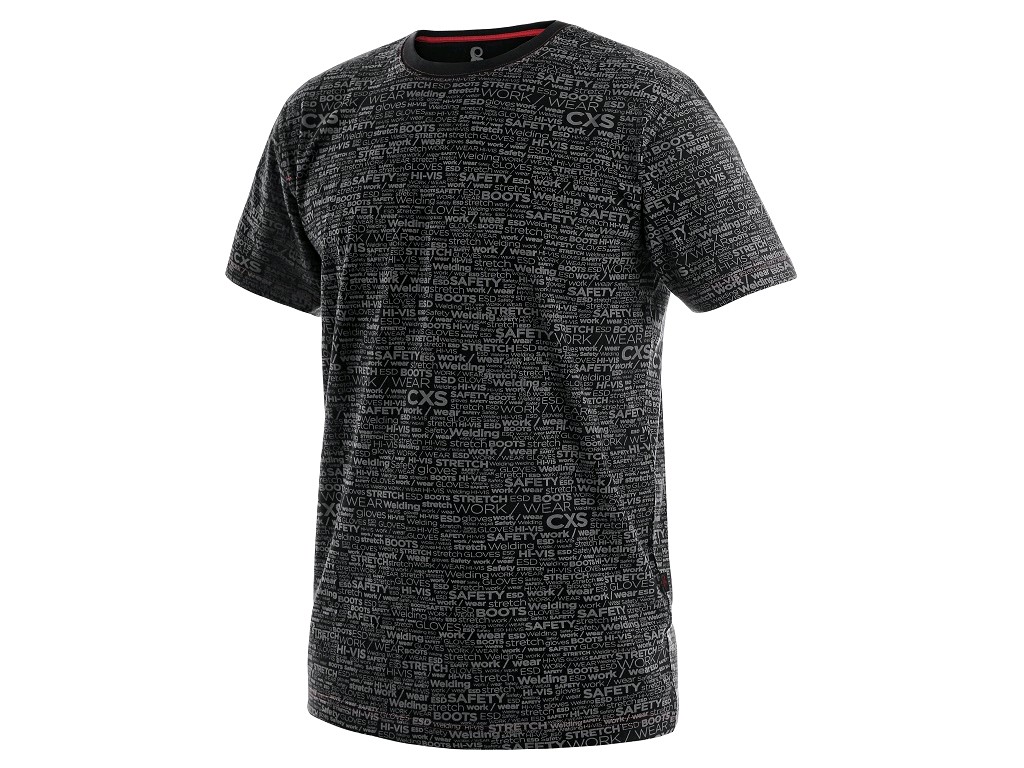 Tričko CXS DARREN Barva: černá, Velikost: XL