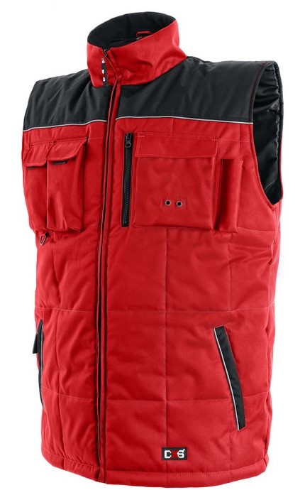 Pánská zimní vesta SEATTLE Barva: červená-černá, Velikost: 2XL