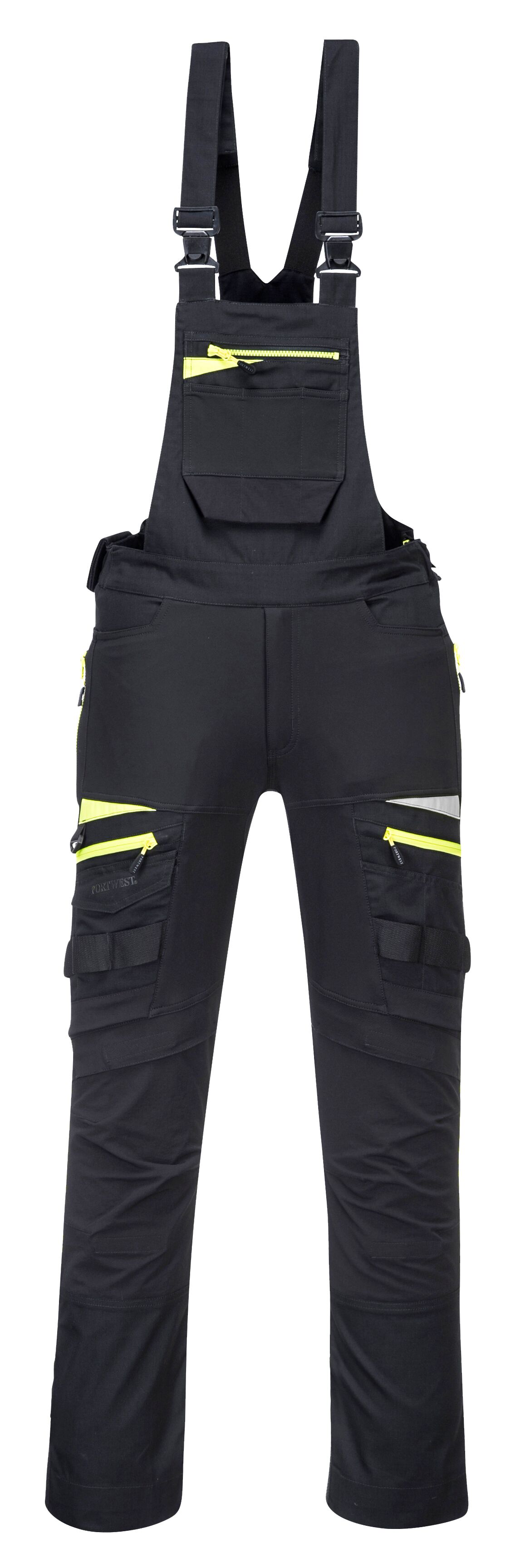 DX4 pracovní laclové kalhoty Barva: černá, Velikost: M