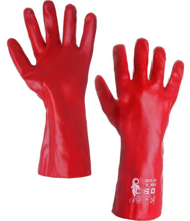 Povstvené rukavice SELA Velikost: 10