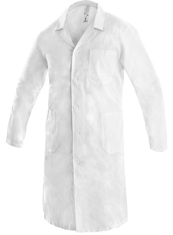 Pánský plášť ADAM Barva: bílá, Velikost: 54
