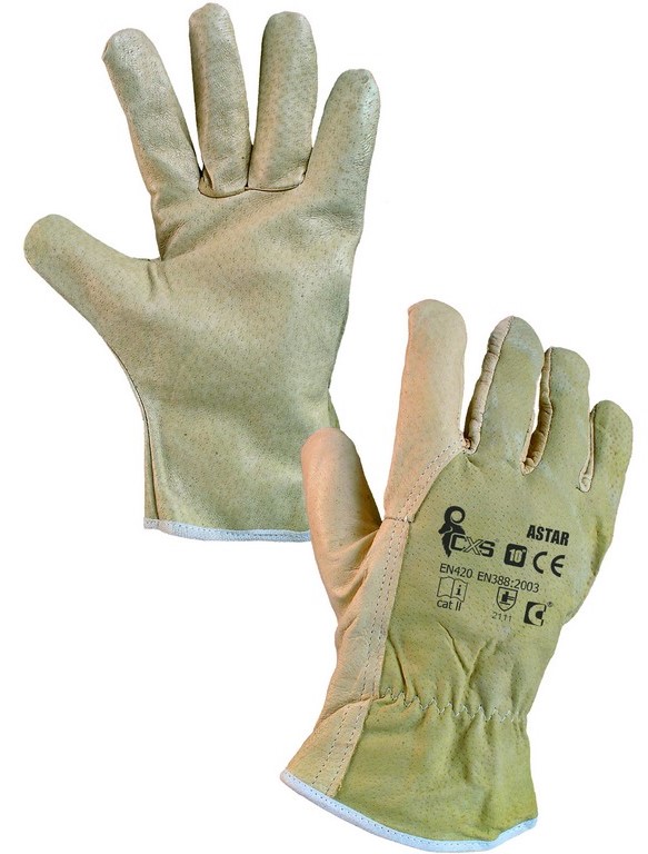 Kožené rukavice ASTAR Velikost: 10