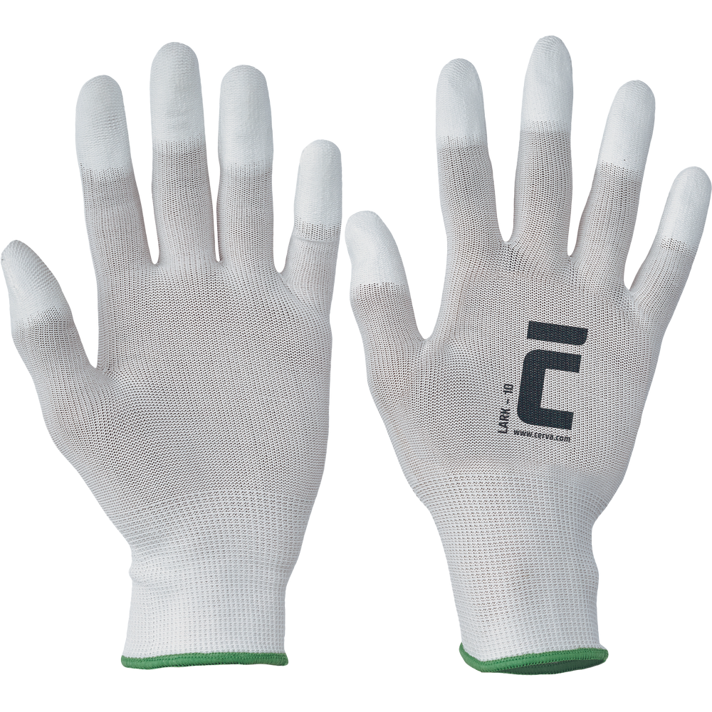 Povrstvené rukavice LARK Barva: bílá, Velikost: 9