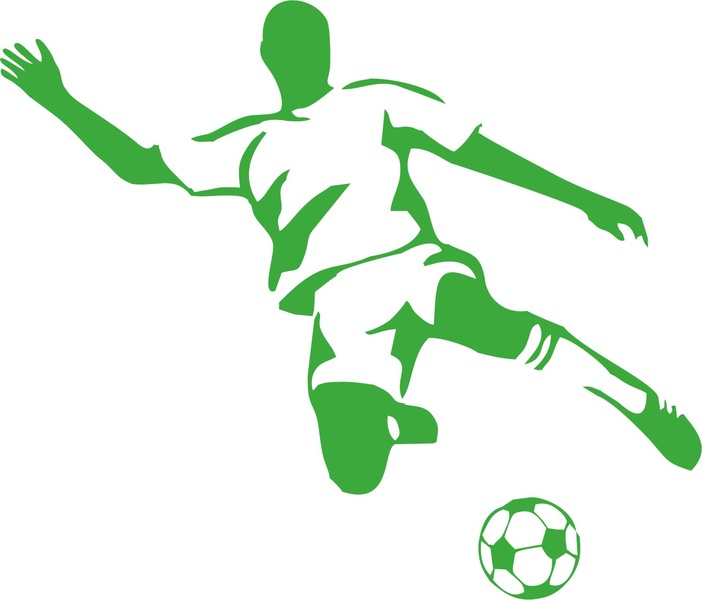 Samolepka Fotbalista Barva: středně zelená
