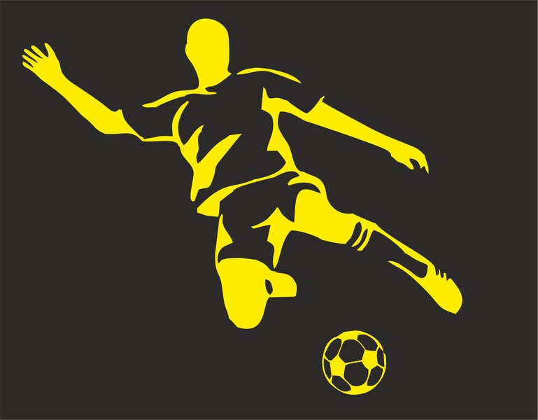 Samolepka Fotbalista Barva: žlutá