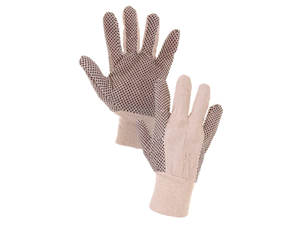 Textilní rukavice CXS GABO s PVC terčíky Velikost: 10