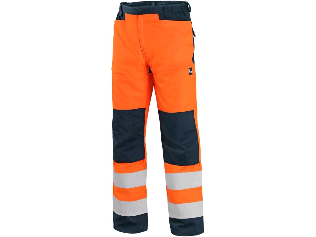Letní kalhoty CXS HALIFAX Barva: oranžová-námořní modrá, Velikost: 58