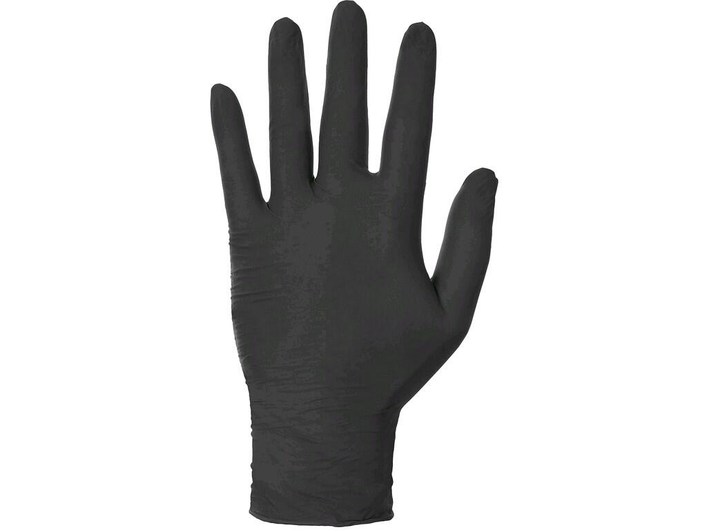 Jednorázové NITRILOVÉ rukavice Barva: černá, Velikost: 8