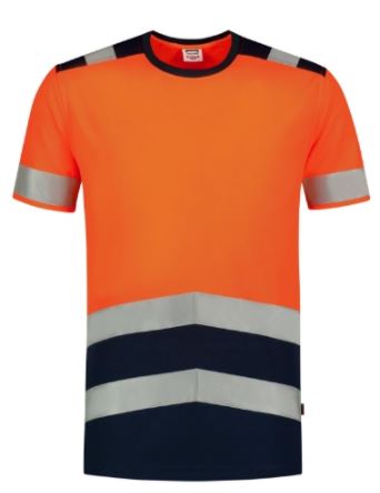 T-Shirt High Vis Bicolor Tričko unisex Barva: fluorescenční oranžová, Velikost: S