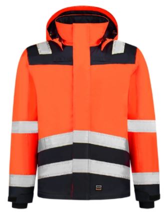 Midi Parka High Vis Bicolor Pracovní bunda unisex Barva: fluorescenční oranžová, Velikost: L