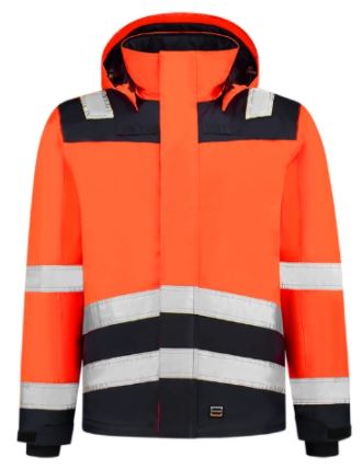 Midi Parka High Vis Bicolor Pracovní bunda unisex Barva: fluorescenční oranžová, Velikost: 4XL