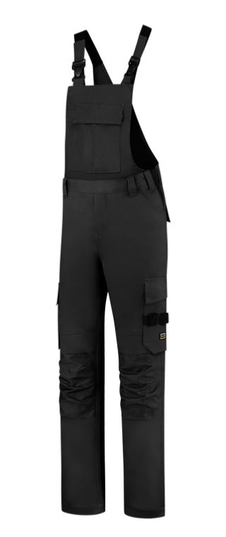 Bib & Brace Twill Cordura Pracovní kalhoty s laclem unisex Barva: černá, Velikost: 46