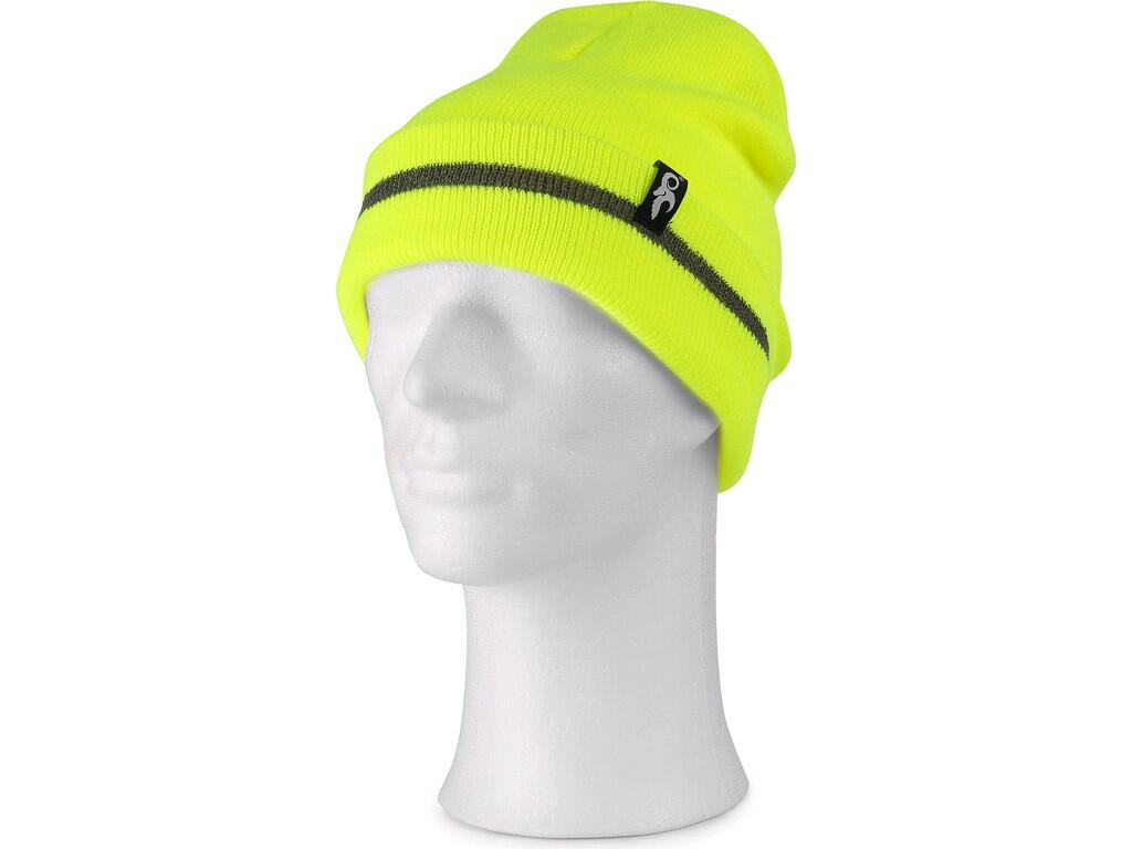 Zimní reflexní čepice KEADY Barva: fluorescenční žlutá, Velikost: uni