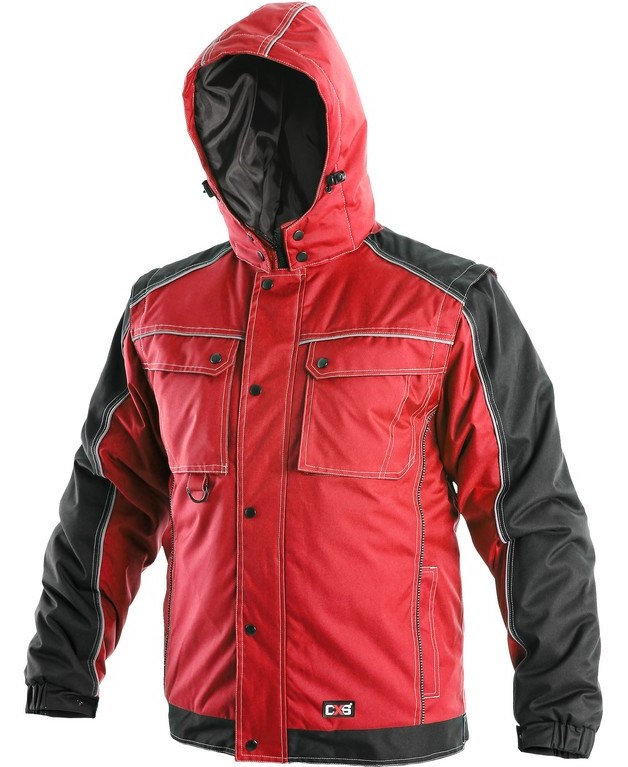 Pánská zimní bunda CXS IRVINE 2v1 Barva: červená-černá, Velikost: XL