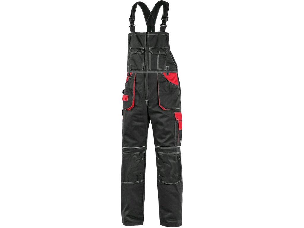 Zimní kalhoty s laclem CXS ORION KRYŠTOF Barva: černá-červená, Velikost: 54