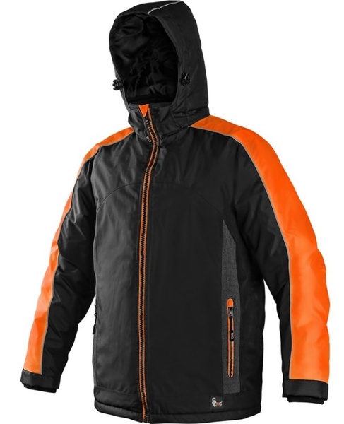 Zimní bunda CXS BRIGHTON Barva: černá-oranžová, Velikost: 2XL