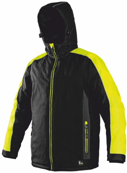 Zimní bunda CXS BRIGHTON Barva: černá-žlutá, Velikost: 2XL