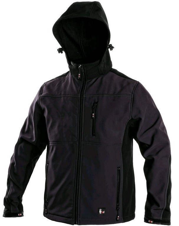 Pánská softshellová bunda CXS FRANCISCO Barva: šedá-černá, Velikost: S