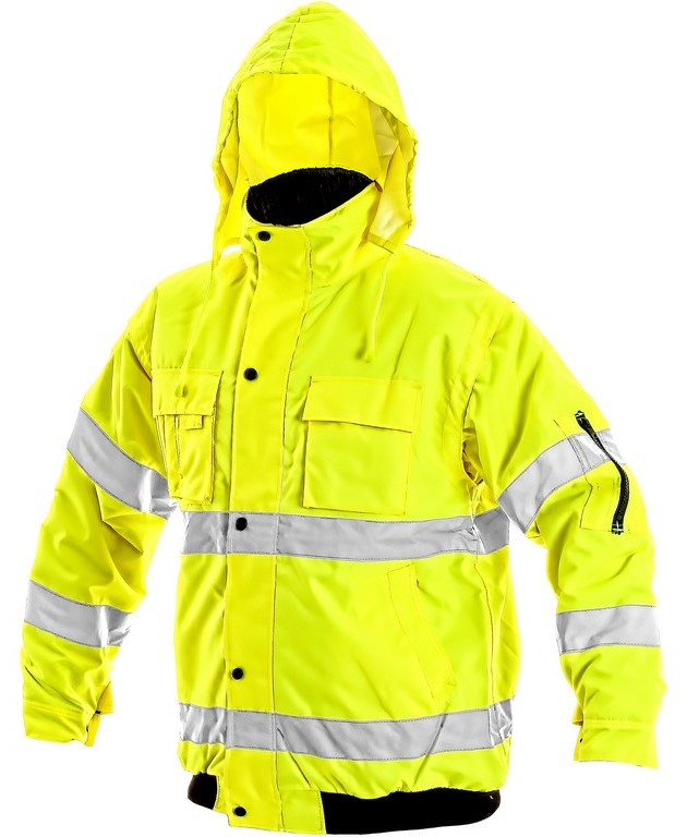 Pánská zimní bunda CXS LEEDS 2v1 Barva: fluorescenční žlutá, Velikost: M