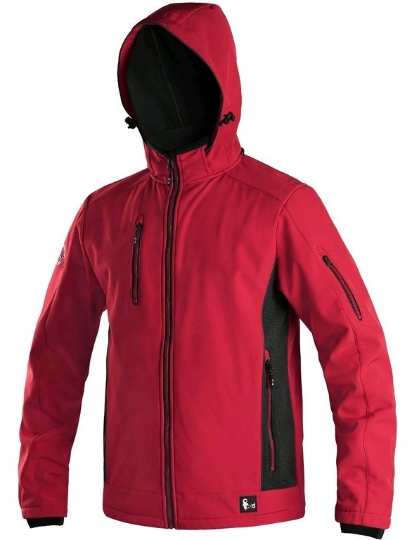 Softshellová bunda CXS DURHAM Barva: červená-černá, Velikost: S