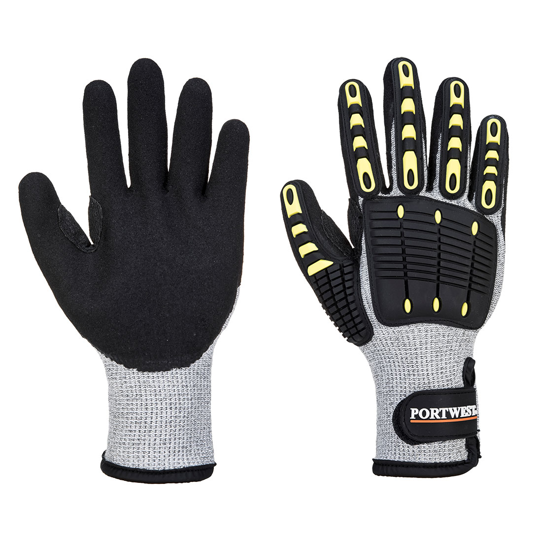 Zateplené rukavice Anti Impact Cut Resistant Barva: šedá-černá, Velikost: L