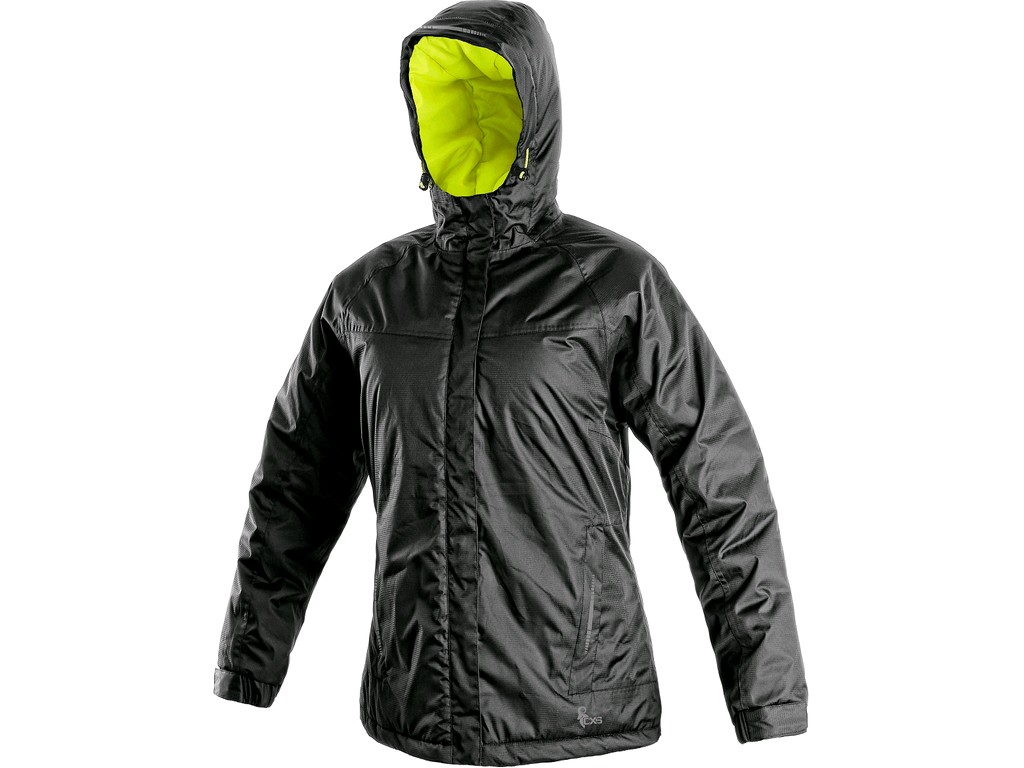 Dámská zimní bunda KENOVA Barva: černá-žlutá, Velikost: M
