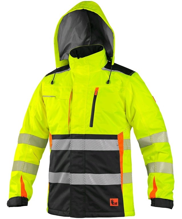 Pánská výstražná zateplená bunda CXS BENSON Barva: žlutá-černá, Velikost: M