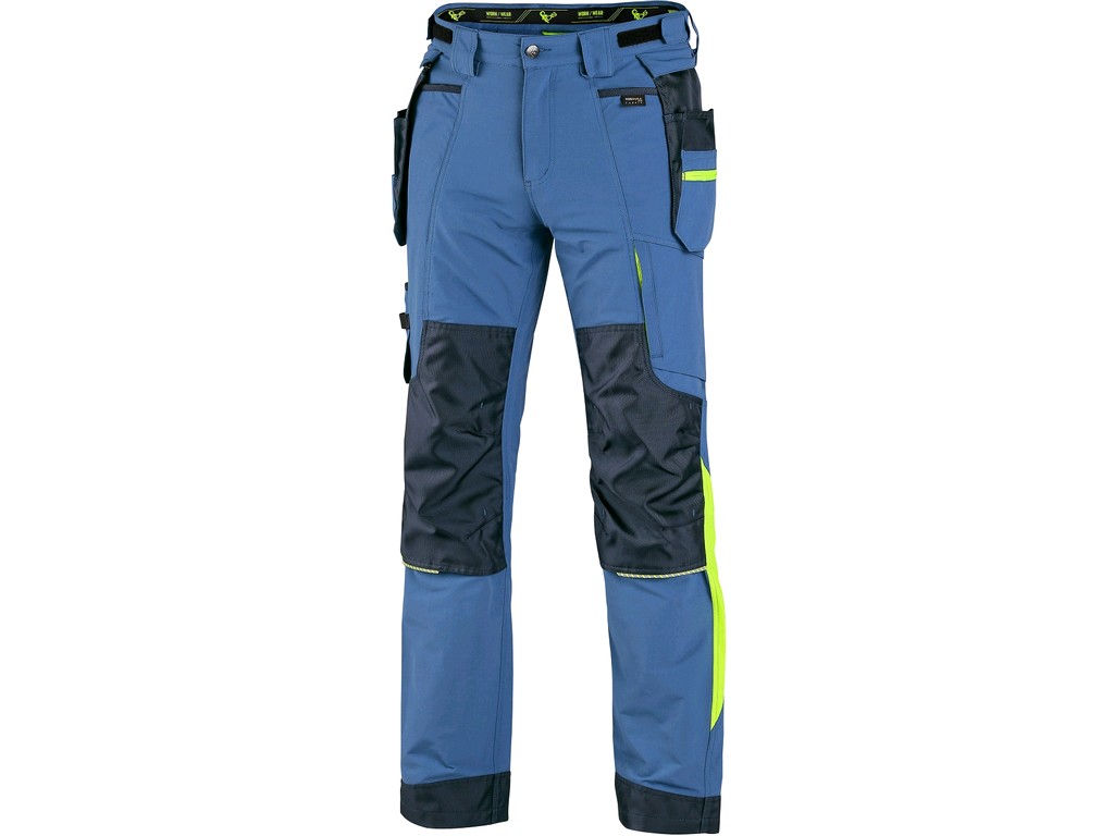 Pánské kalhoty CXS NAOS Barva: modrá-žlutá, Velikost: 46