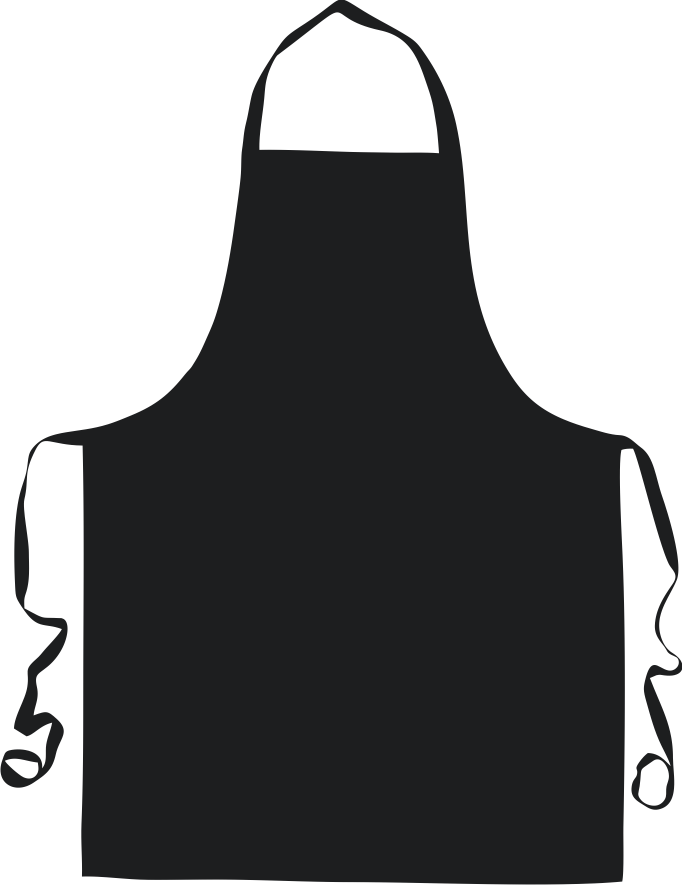 Zástěra ČERNÁ s náprsenkou Barva: černá
