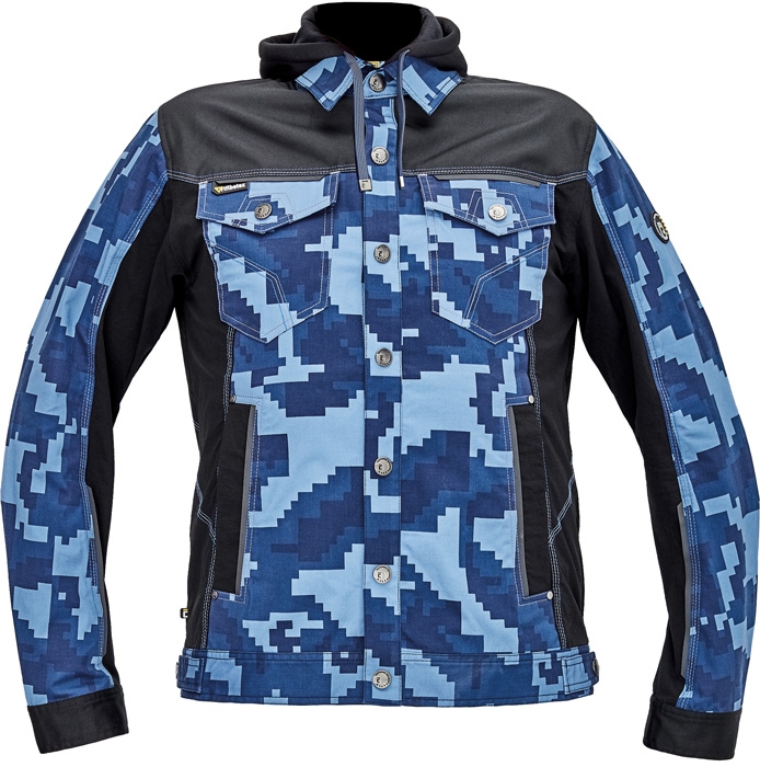 Bunda s kapucí NEURUM CAMOUFLAGE Barva: námořní modrá, Velikost: 50