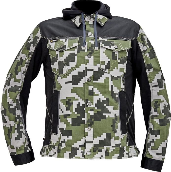 Bunda s kapucí NEURUM CAMOUFLAGE Barva: khaki, Velikost: 50