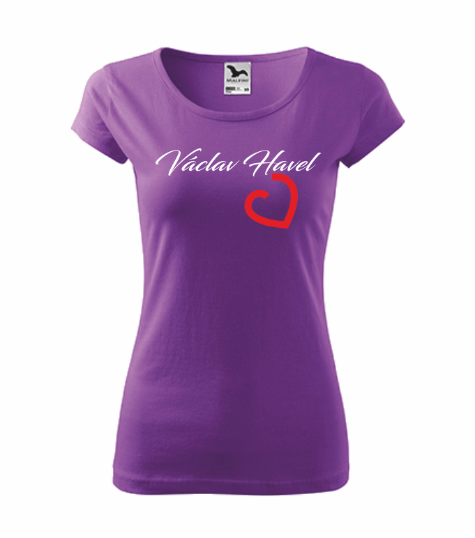 Dámské tričko VÁCLAV HAVEL Barva: fialová, Velikost: XL