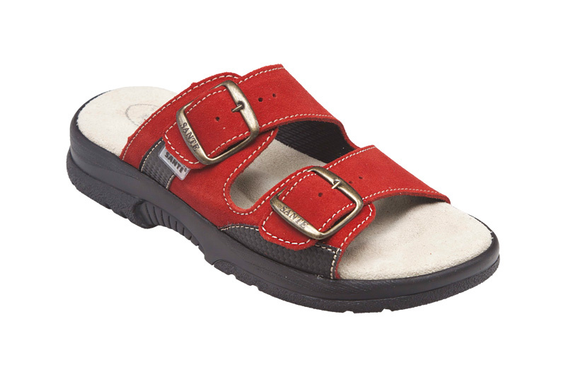 Dámské zdravotní pantofle SANTÉ Barva: červená, Velikost: 36