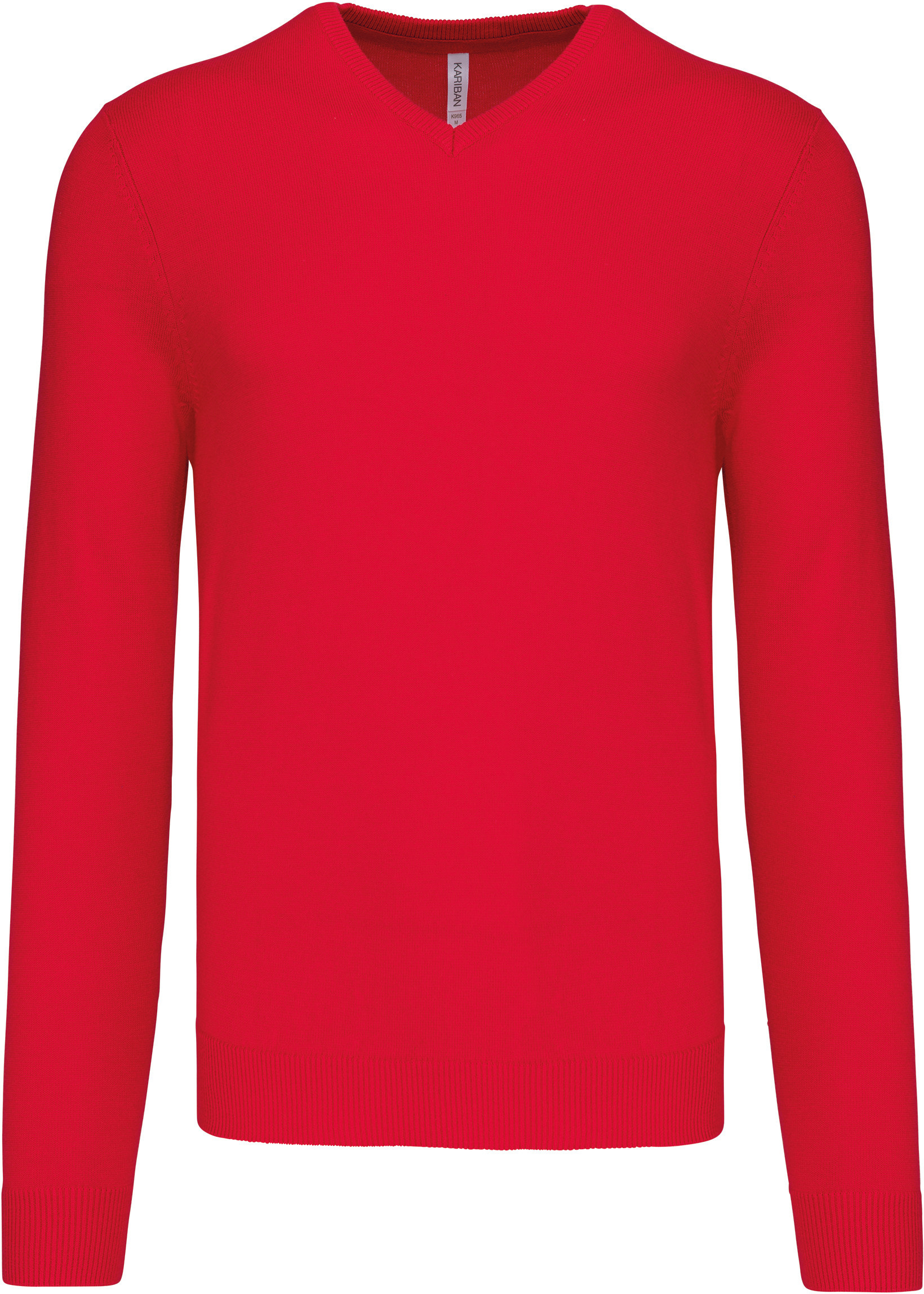 Pánský svetr do V Jumper K965 Barva: červená, Velikost: L