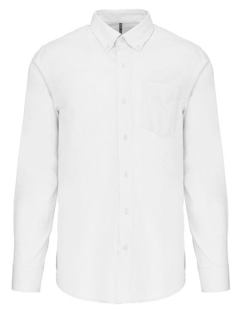 Pánská košile oxford s dlouhým rukávem Barva: bílá, Velikost: M