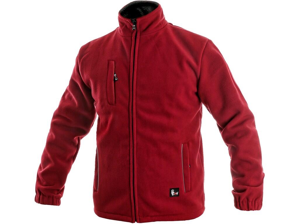 Fleecová bunda CXS OTAWA Barva: červená, Velikost: 3XL