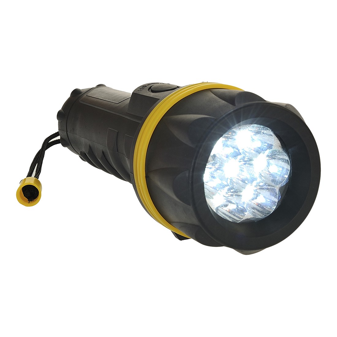 Pogumovaná svítilna s 7 LED Barva: žlutá-černá