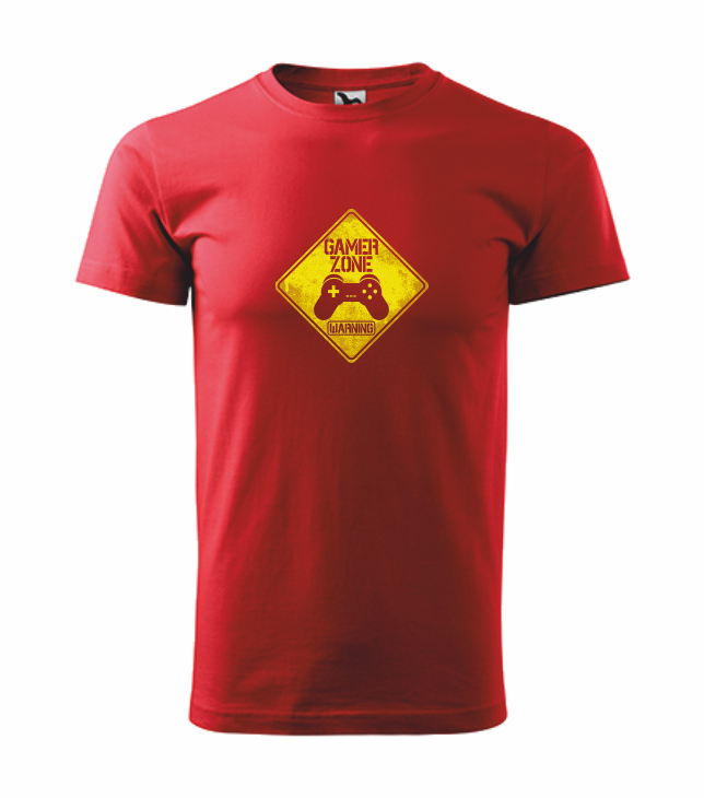 Tričko pánské/dětské GAMER ZONE Barva: červená, Velikost: XL